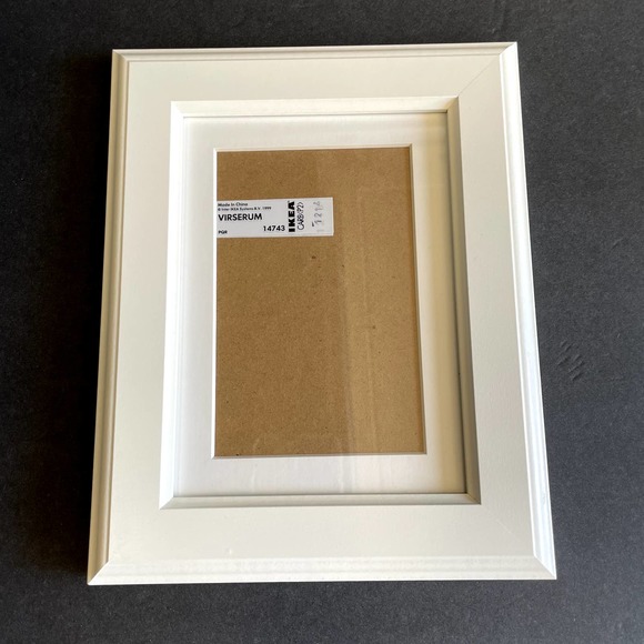 NEW 5 IKEA White Frames With Mat VIRSERUM 4x6 Wood Horizontal Vertical - Picture 4 of 6